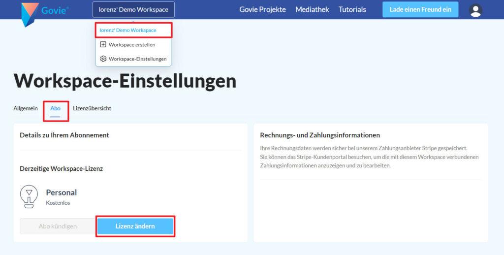 Licence Change Plan DE